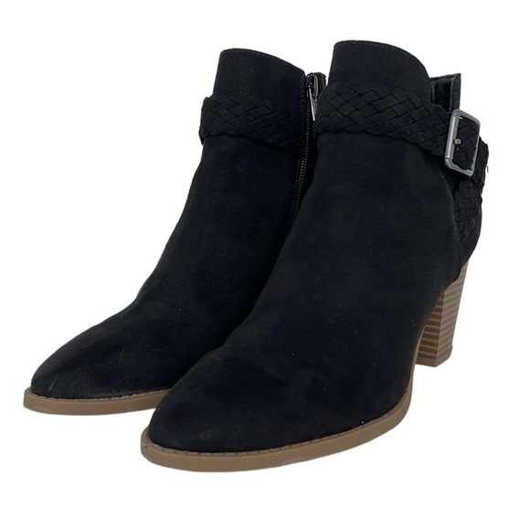 SM New York Boots Women's 6.5 Black Barbie Ankle Bootie Zip Pointed Toe - Picture 3 of 17